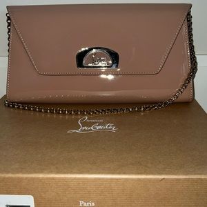 Louboutin Tan Clutch